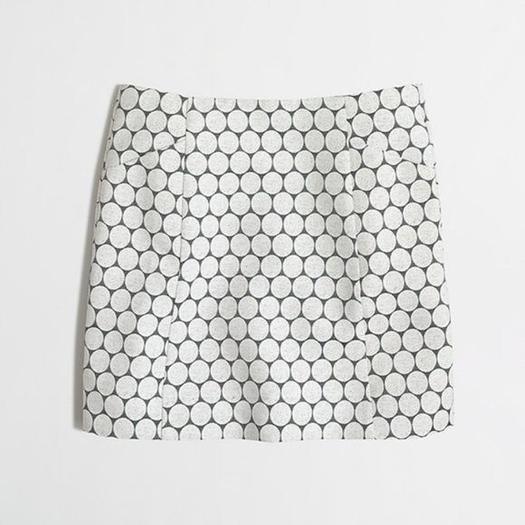 J. Crew Dresses & Skirts - J Crew Mini Skirt in Ivory Dot Jacquard Skirt